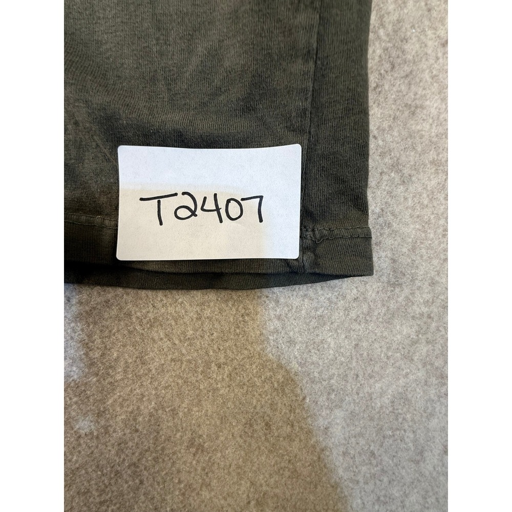 True Religion World Tour Buddha Logo T-Shirt Charcoal Gray Mens Medium